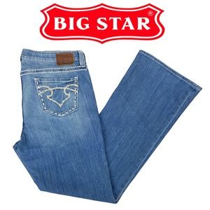 Big Star MADDIE‎ Women's 38 Jeans Blue Mid-Rise Boot Cut 38L Bootcut Denim